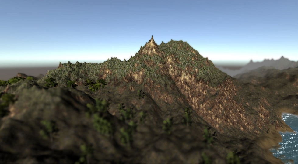 Demo of the dynamic terrain system used for the game